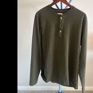 SOLD - Taylor Stitch The Heavy Bag Henley | Green | Men's 42 (L) | LS Pullover